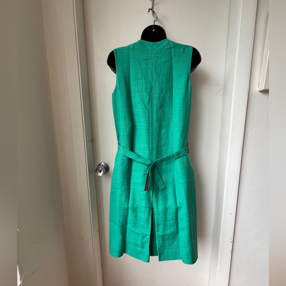 Balenciaga Green Sheath Mini Dress V-Neck Sleeveless size M - Picture 12 of 15